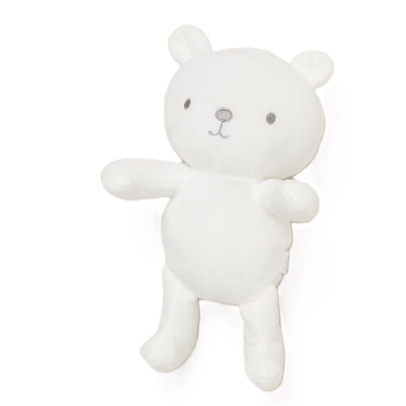 A baby's soft bear toy cute grey stitched eye's nose and face in grey. A lovely little teddy bear soft and snuggly !