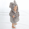 baby personalised elephant hooded dressing gown | personalised elephant dressing gown for baby | embroidered elephant baby robe | unisex elephant hooded bathrobe