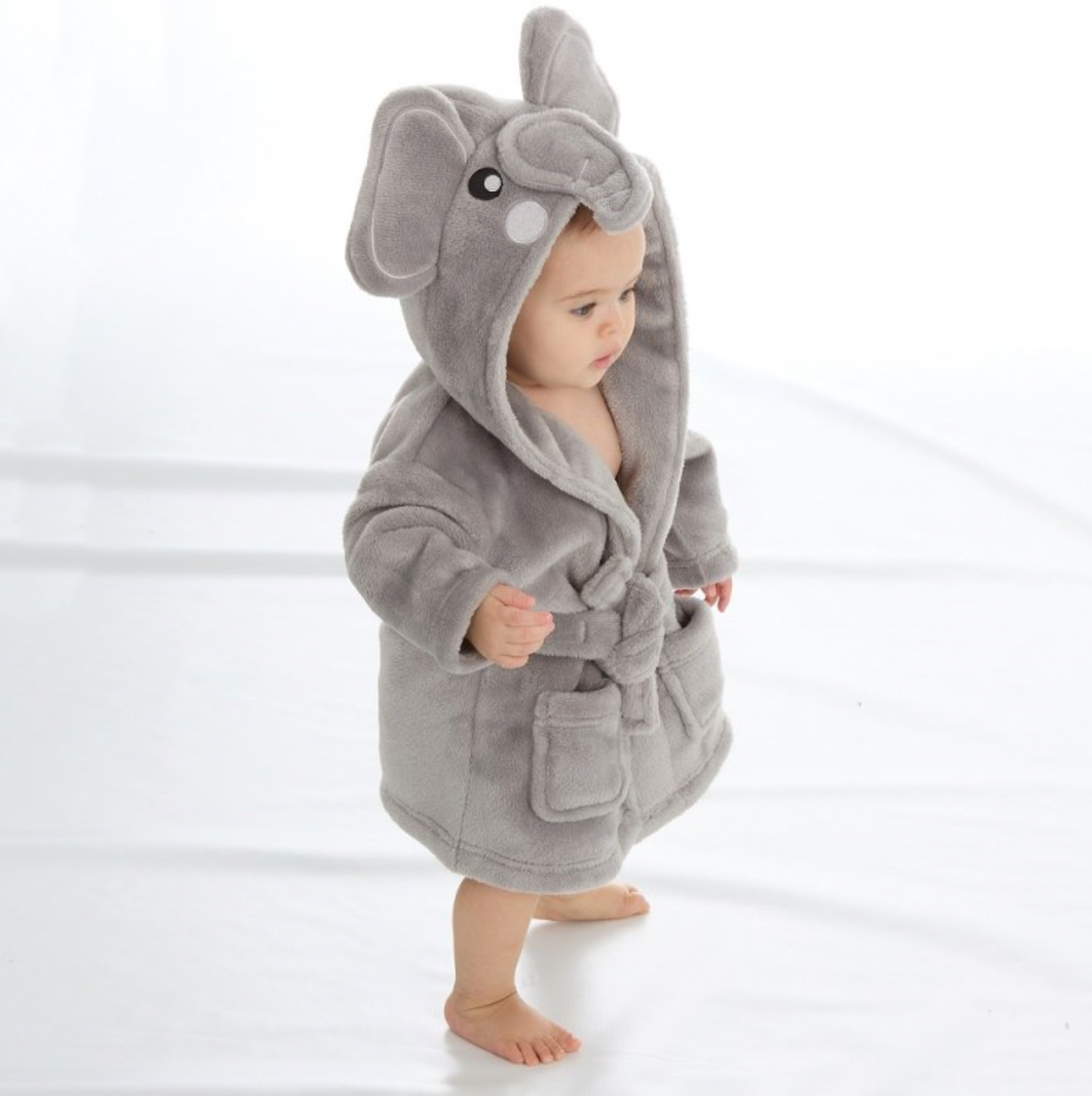Babies personalised Elephant hooded dressing gown