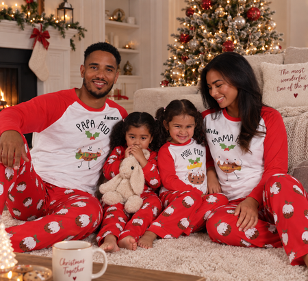 Personalised Family MAMA PUD Christmas Pyjama Set