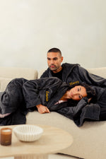 Load image into Gallery viewer, Personalised His &amp; Hers two tone couples robes
