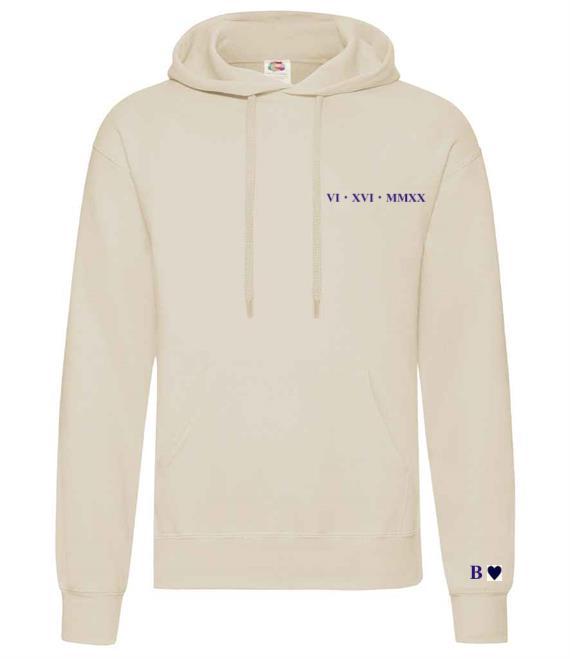 Ladies personalised anniversary Over Head Hoody