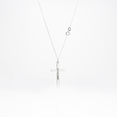 personalised cross necklace | engraved sterling silver cross necklace | personalised cross pendant for women