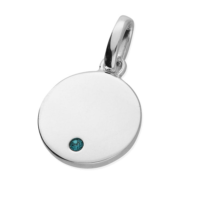 Womens round birthstone personalised necklace