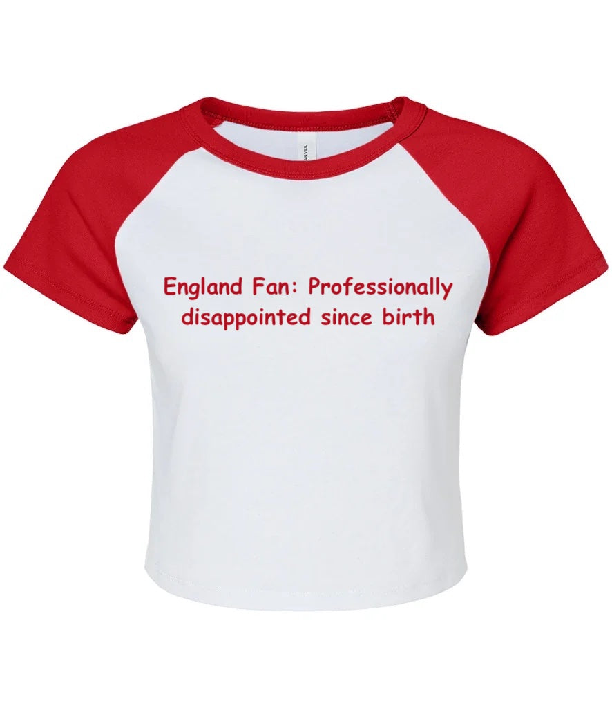 Ladies World Cup Slogan Raglan Crop Tops