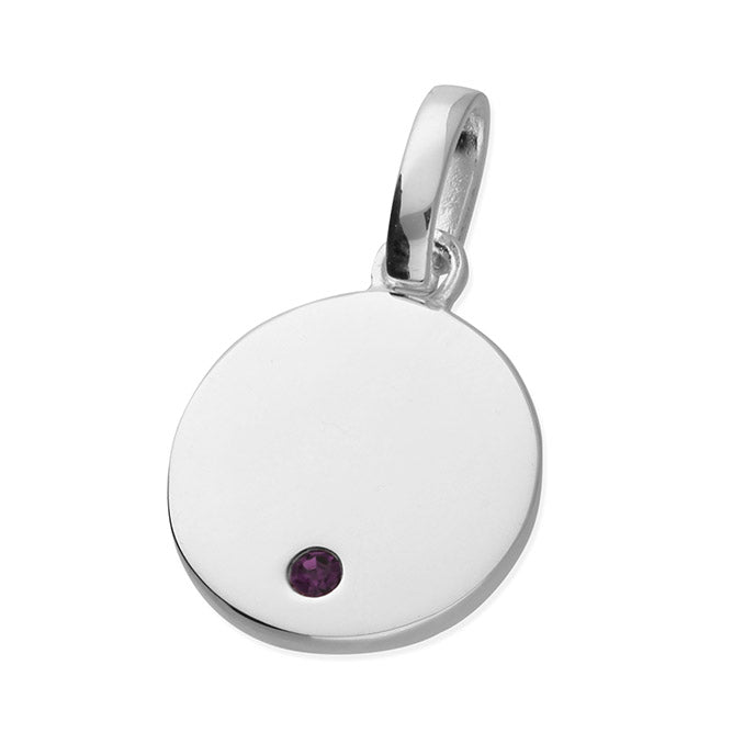 Womens round birthstone personalised necklace