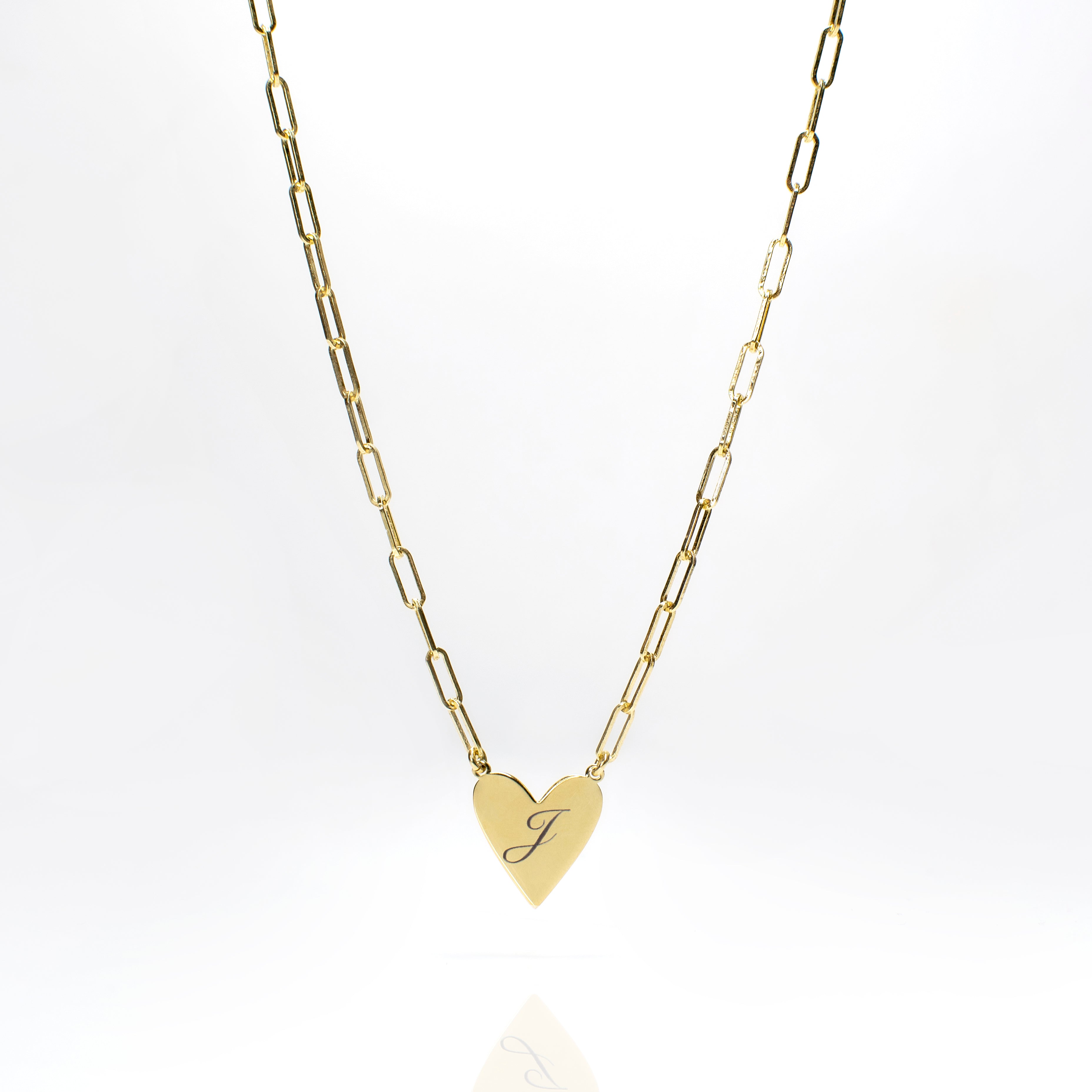 Womens chain heart pendant personalised necklaces