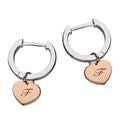 Women heart hoogie hoop personalised earrings