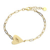 personalised heart bracelet | engraved heart bracelet for women | sterling silver personalised heart bracelet