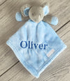 baby personalised elephant comforter | personalised elephant comfort blanket | embroidered elephant comforter for baby | elephant baby comfort toy