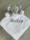 baby personalised elephant comforter | personalised elephant comfort blanket | embroidered elephant comforter for baby | elephant baby comfort toy