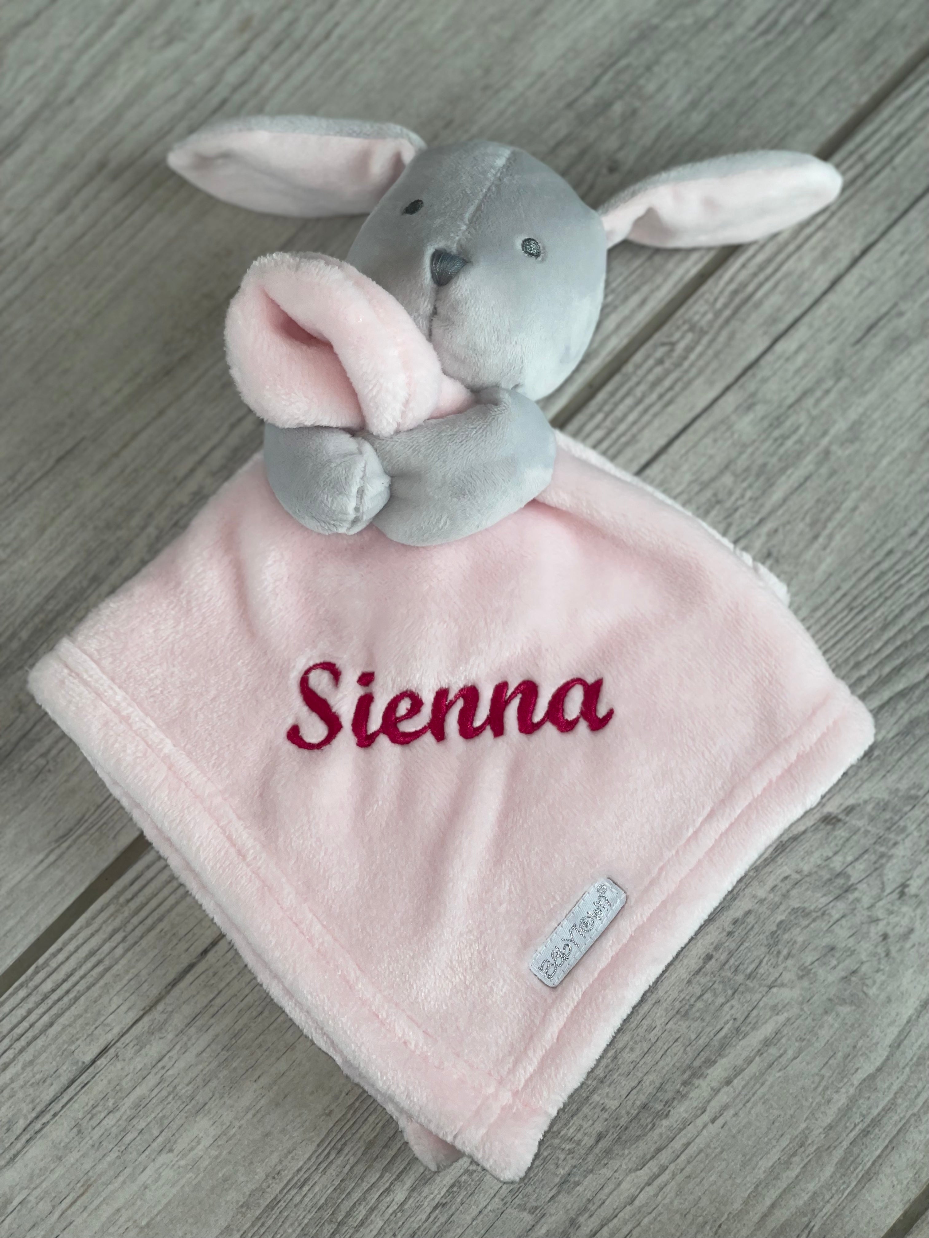 Baby personalised bunny comforters