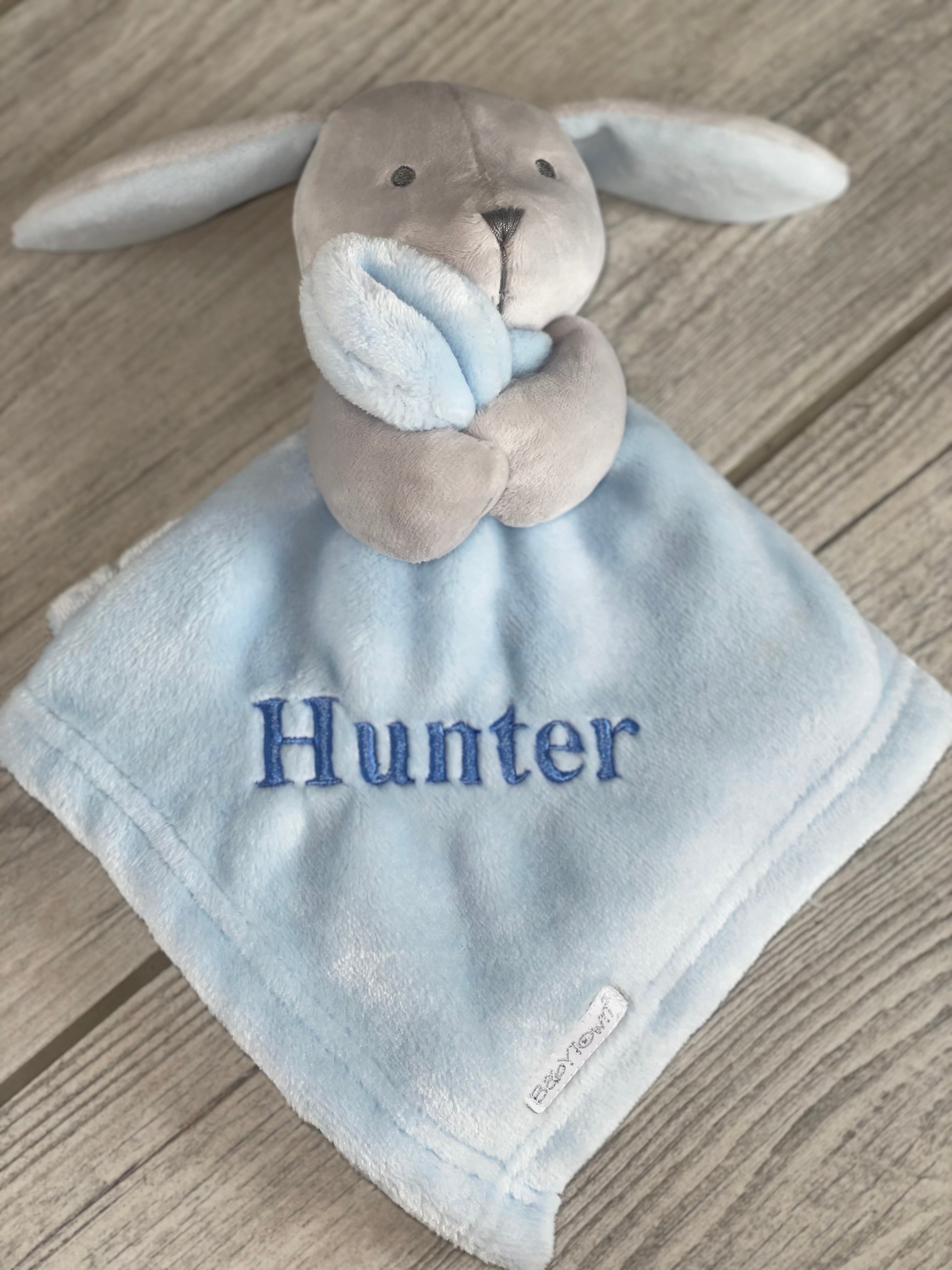 Babys personalised bunny comforters