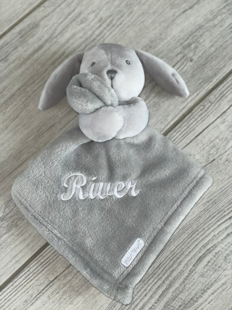 Babys personalised bunny comforters