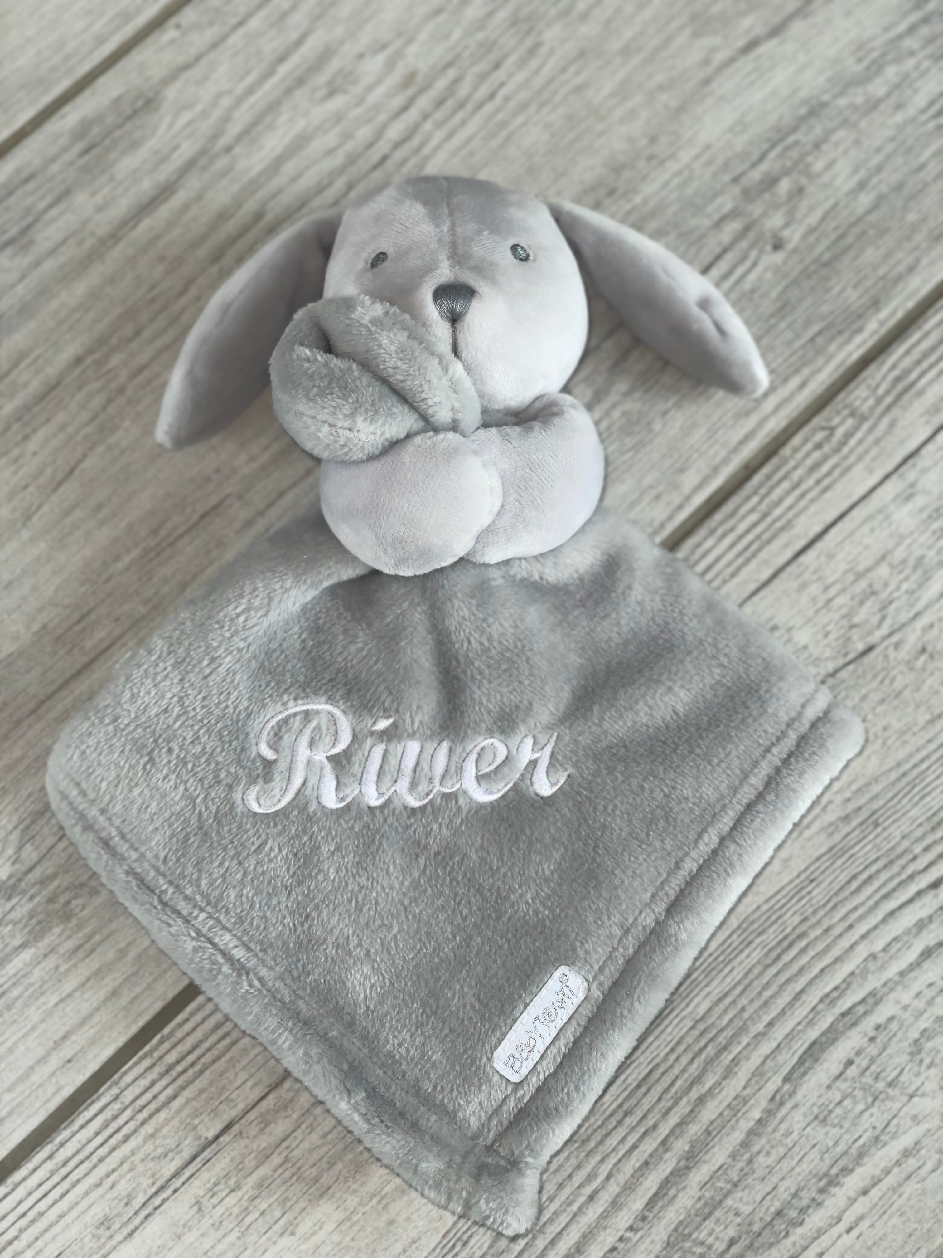 Baby personalised bunny comforters