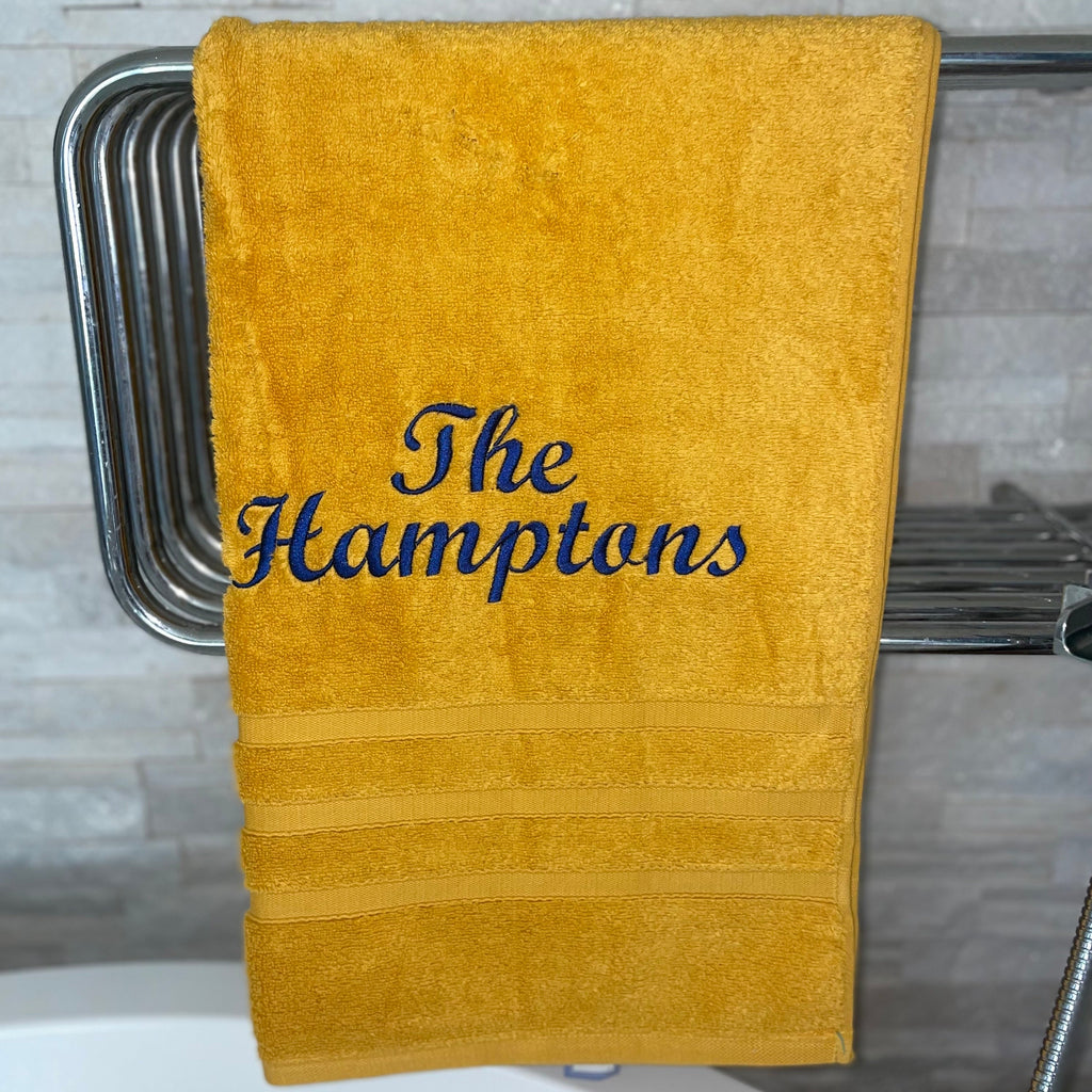Mr and Mrs personalised towels | personalised wedding towel set | embroidered Egyptian cotton towels