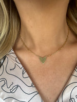 Load image into Gallery viewer, Womens chain heart pendant personalised necklace
