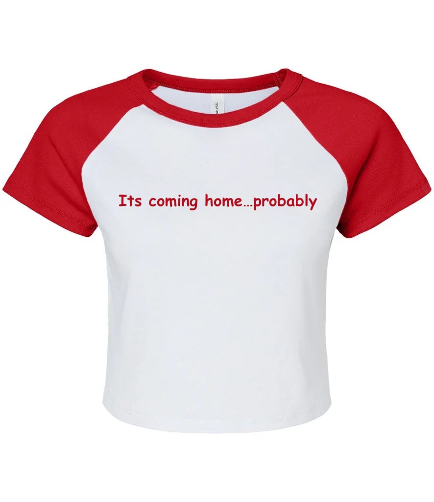 Ladies World Cup Slogan Raglan Crop Tops