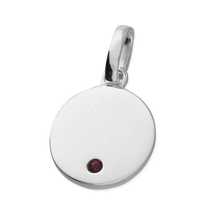 Womens round birthstone personalised necklace