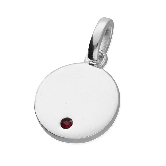 Womens round birthstone personalised necklace