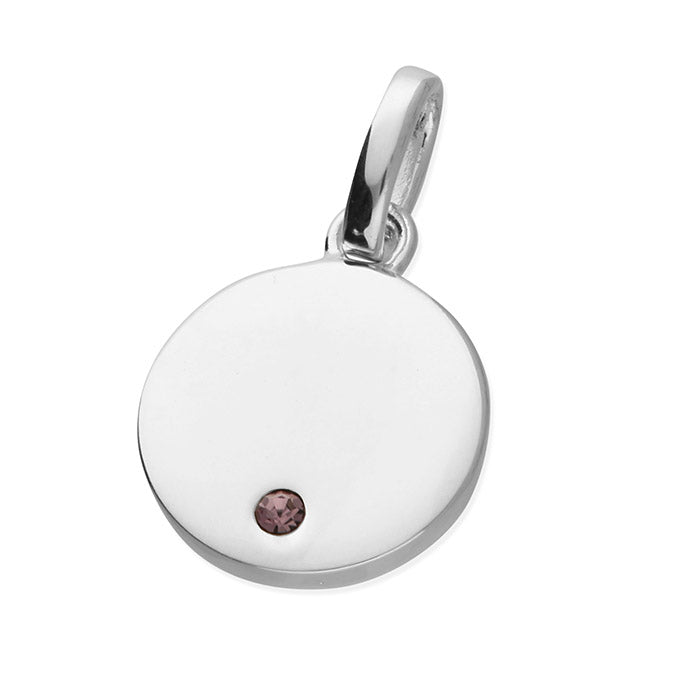 Womens round birthstone personalised necklace