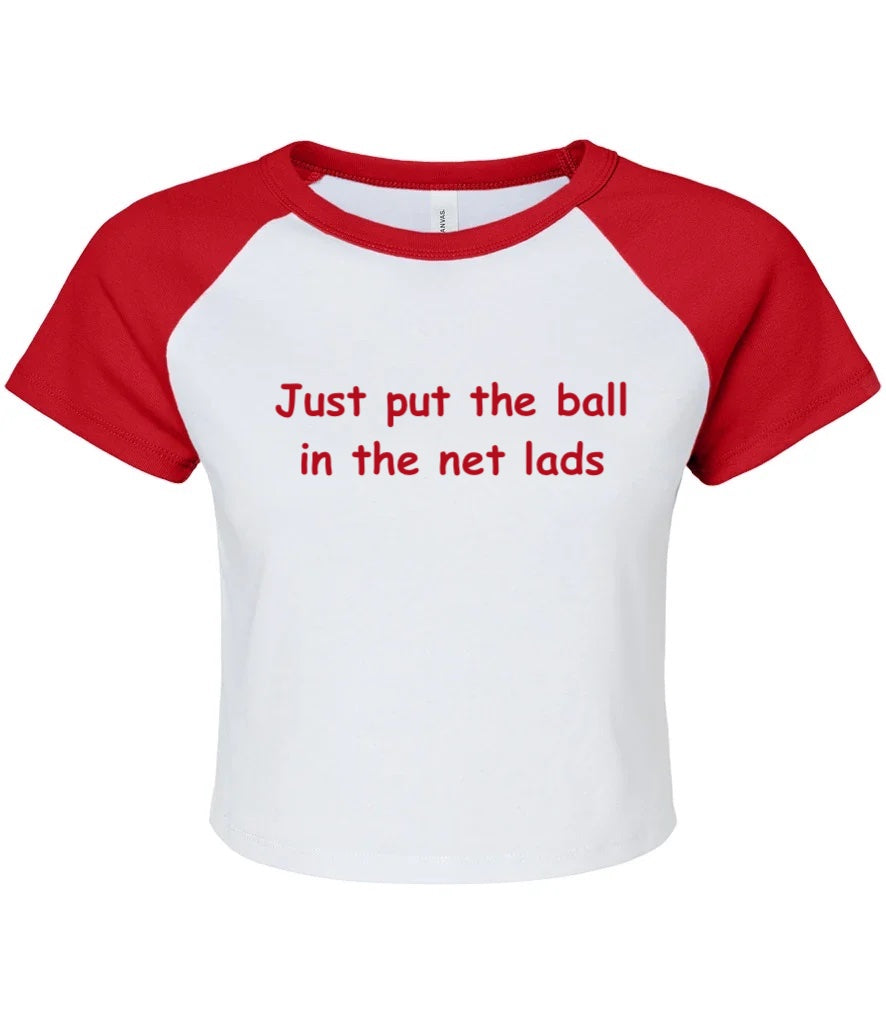 Ladies World Cup Slogan Raglan Crop Tops