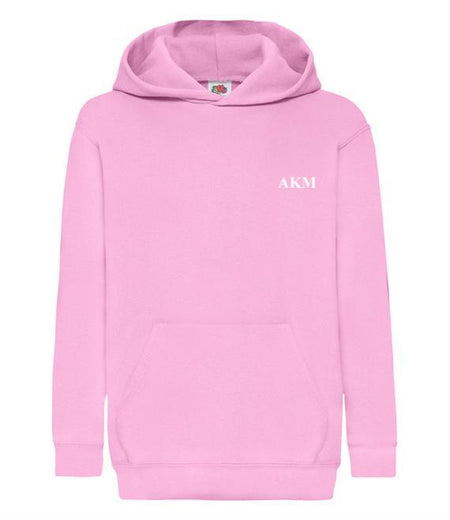 kids personalised initials hoodie | personalised overhead hoodie for kids | embroidered initials hoodie for children | matching family personalised hoodie