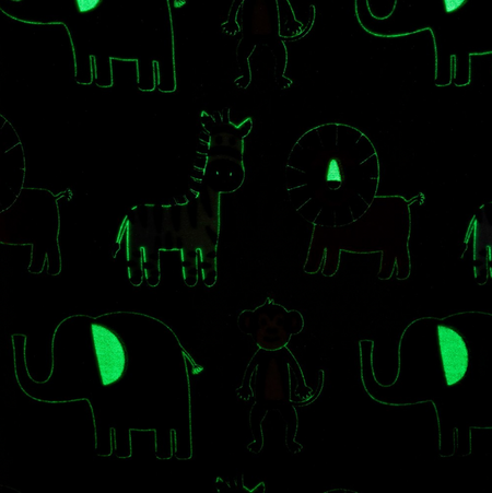 kids personalised safari blanket | safari glow in the dark blanket throw | unisex personalised safari blanket | personalised glow in the dark blanket for kids