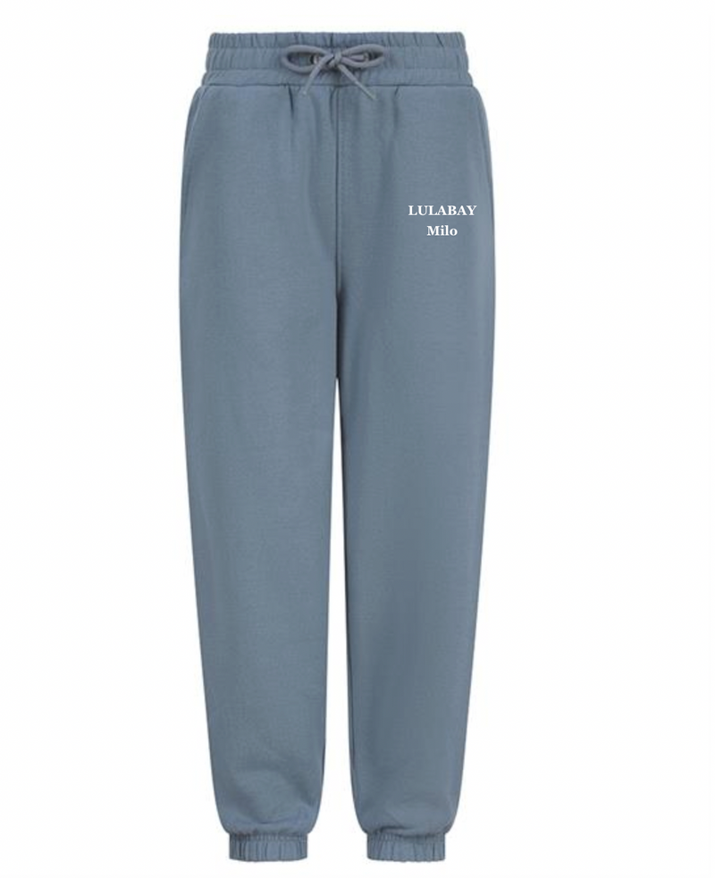 kids personalised sustainable joggers | unisex personalised joggers for children | recycled cotton kids joggers | matching family sustainable joggers