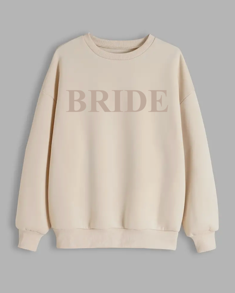 personalised Bride sweatshirt | personalised bride to be sweatshirt | personalised bridal sweatshirt