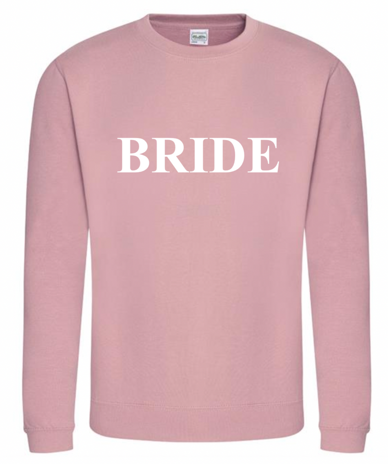 personalised Bride sweatshirt | personalised bride to be sweatshirt | personalised bridal sweatshirt
