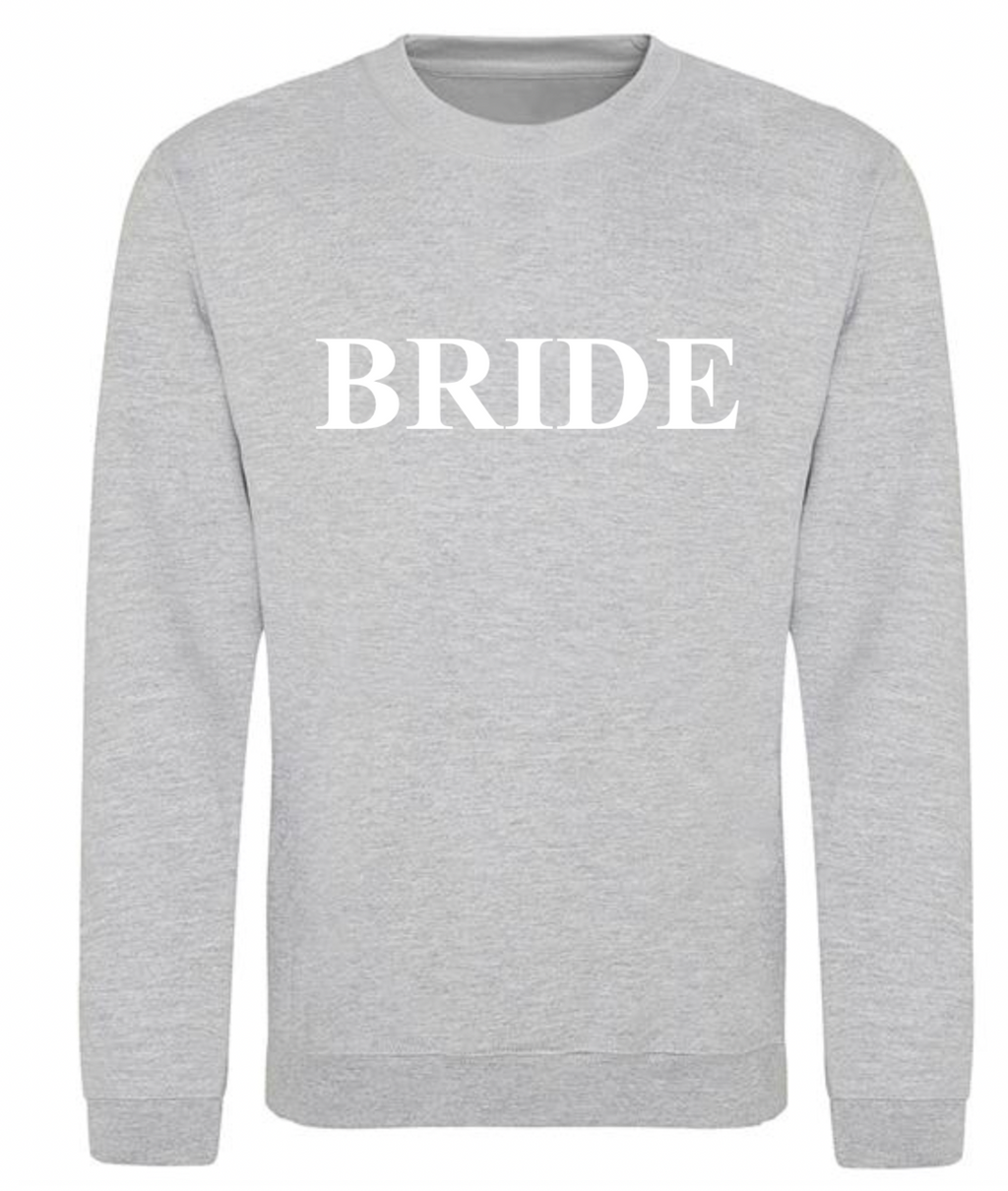 personalised Bride sweatshirt | personalised bride to be sweatshirt | personalised bridal sweatshirt