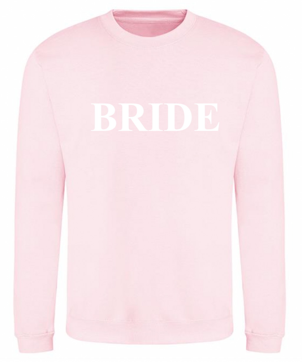 personalised Bride sweatshirt | personalised bride to be sweatshirt | personalised bridal sweatshirt