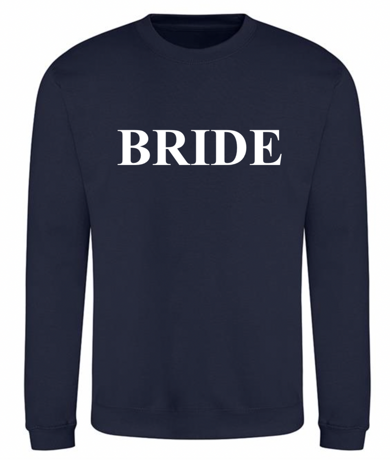 personalised Bride sweatshirt | personalised bride to be sweatshirt | personalised bridal sweatshirt