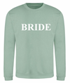 personalised Bride sweatshirt | personalised bride to be sweatshirt | personalised bridal sweatshirt
