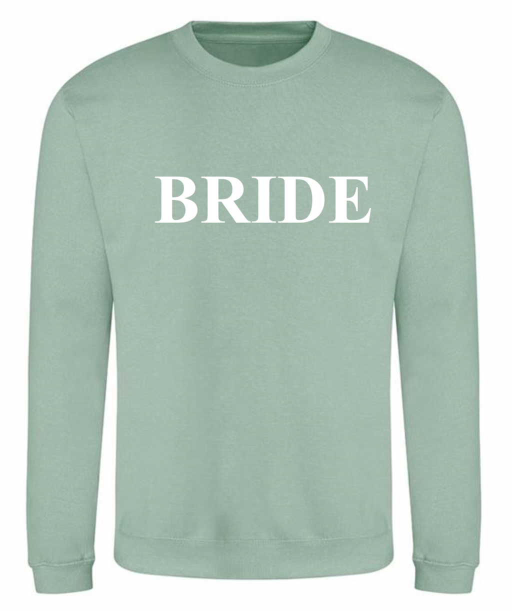 personalised Bride sweatshirt | personalised bride to be sweatshirt | personalised bridal sweatshirt