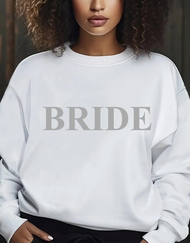 personalised Bride sweatshirt | personalised bride to be sweatshirt | personalised bridal sweatshirt