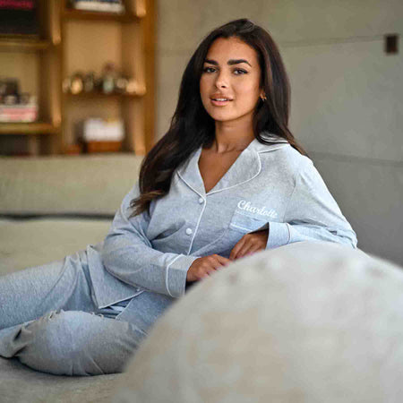 Personalised Long Sleeve Cotton Pyjama Set