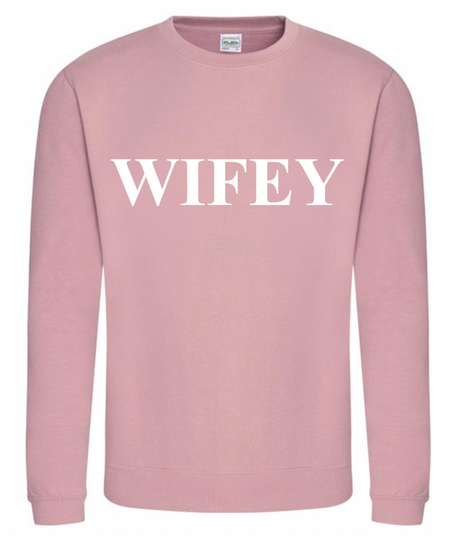 personalised Wifey sweatshirt | personalised bridal sweatshirt | personalised bride sweatshirt