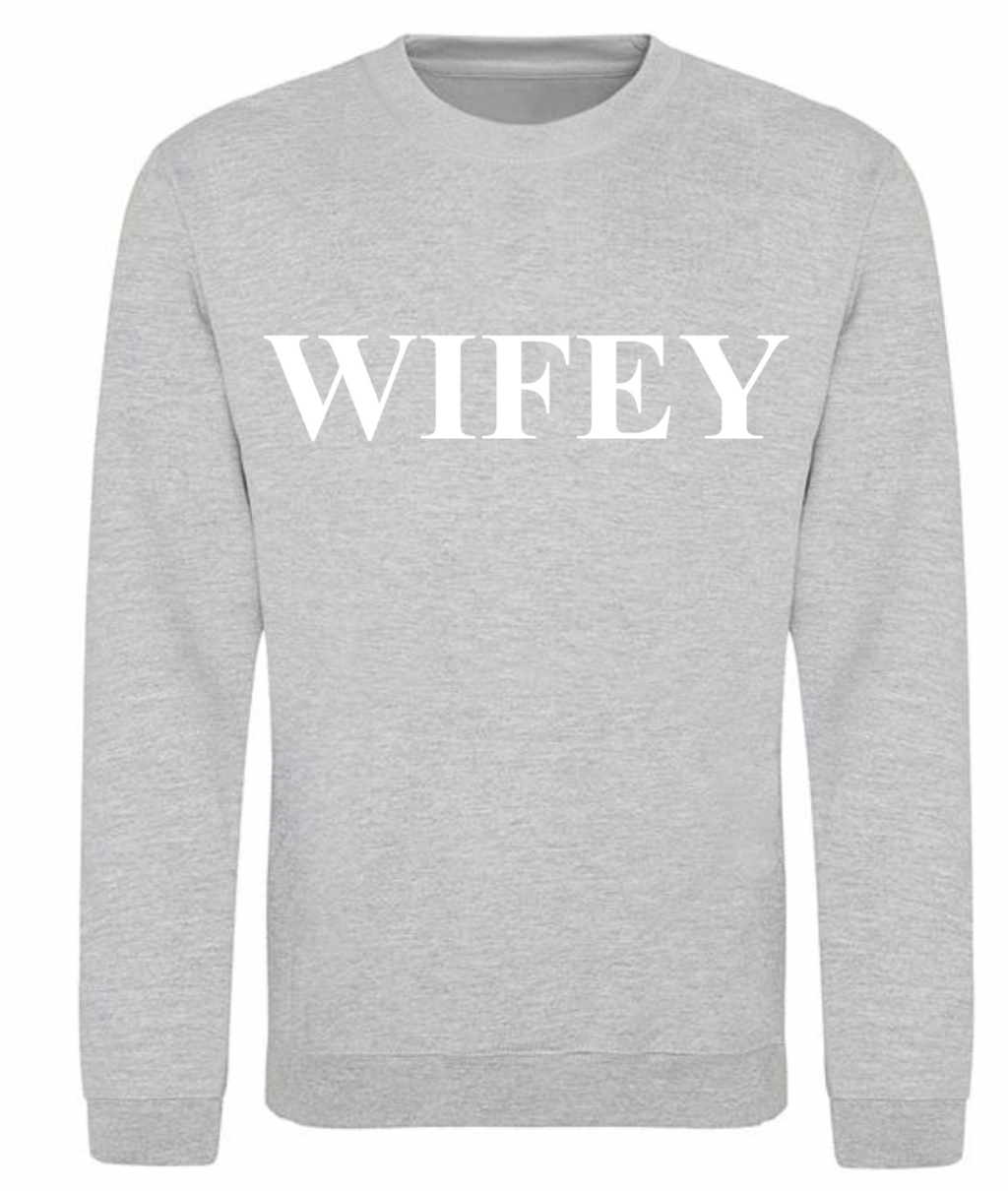personalised Wifey sweatshirt | personalised bridal sweatshirt | personalised bride sweatshirt