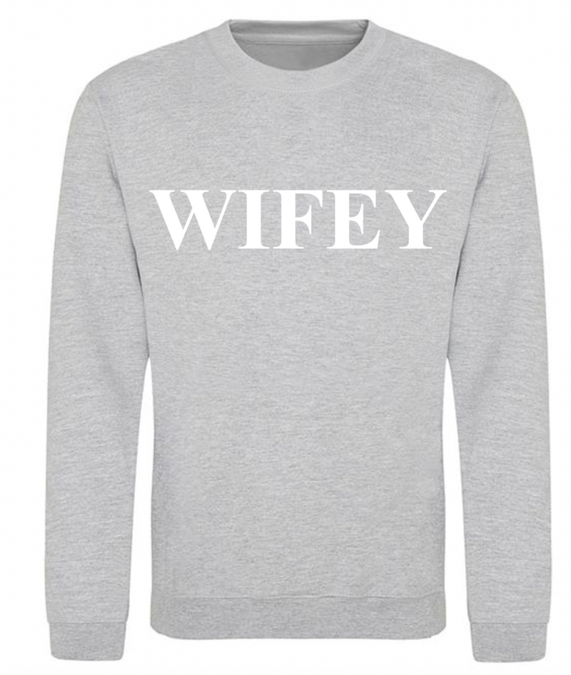 personalised Wifey sweatshirt | personalised bridal sweatshirt | personalised bride sweatshirt