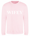 personalised Wifey sweatshirt | personalised bridal sweatshirt | personalised bride sweatshirt