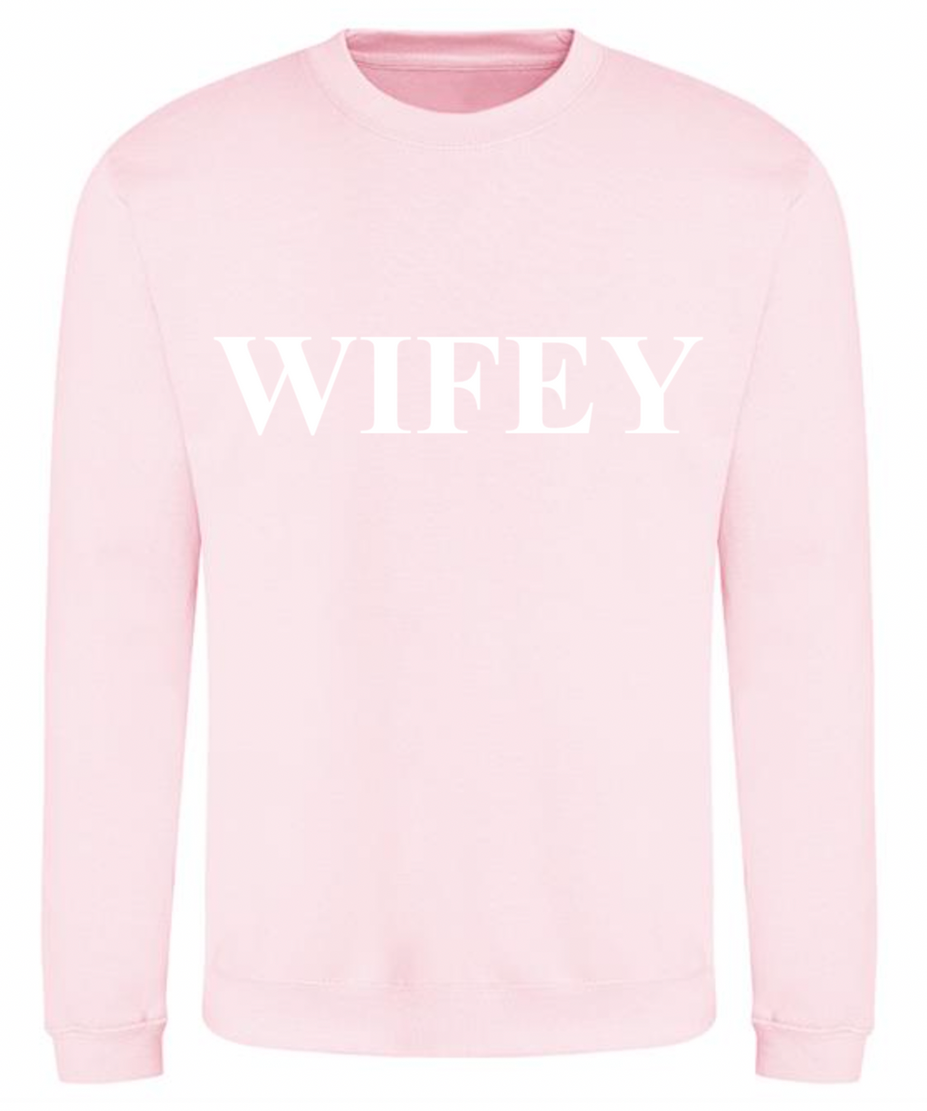 personalised Wifey sweatshirt | personalised bridal sweatshirt | personalised bride sweatshirt