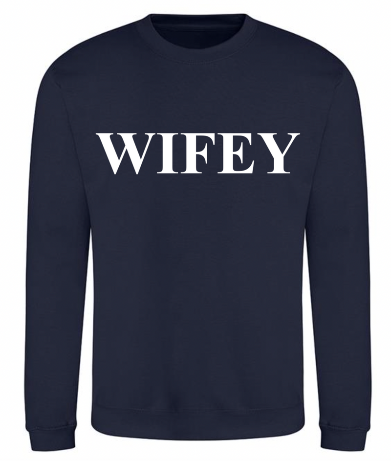 personalised Wifey sweatshirt | personalised bridal sweatshirt | personalised bride sweatshirt