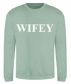 personalised Wifey sweatshirt | personalised bridal sweatshirt | personalised bride sweatshirt
