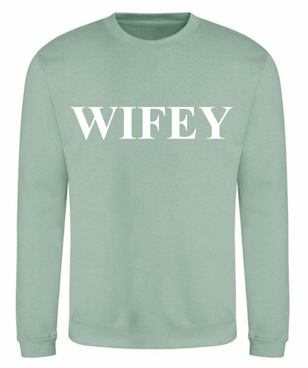 personalised Wifey sweatshirt | personalised bridal sweatshirt | personalised bride sweatshirt