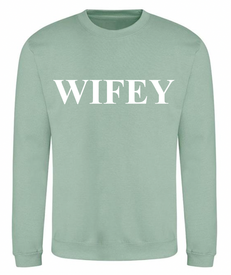 personalised Wifey sweatshirt | personalised bridal sweatshirt | personalised bride sweatshirt