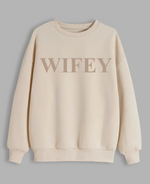 Load image into Gallery viewer, Ladies WIFEY personalised sweatshirt
