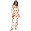 Ladies teddy bear print pyjamas. Created from a super comfy jersey fabric and complete with personalisation above the pocket to make the perfect gift for her! 