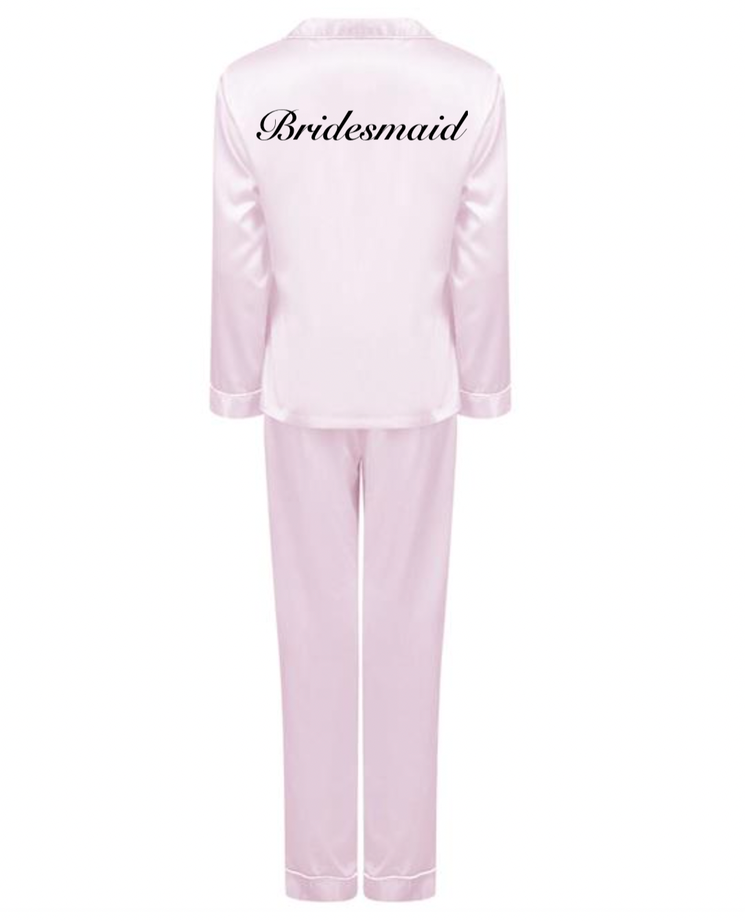 Lulabay ladies personalised satin long bridal pyjama set